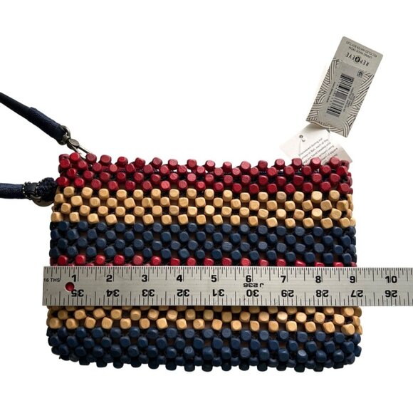 The Sak Hand Beaded Wristlet Clutch Bag Vegan Montana Collection - Picture 4 of 7